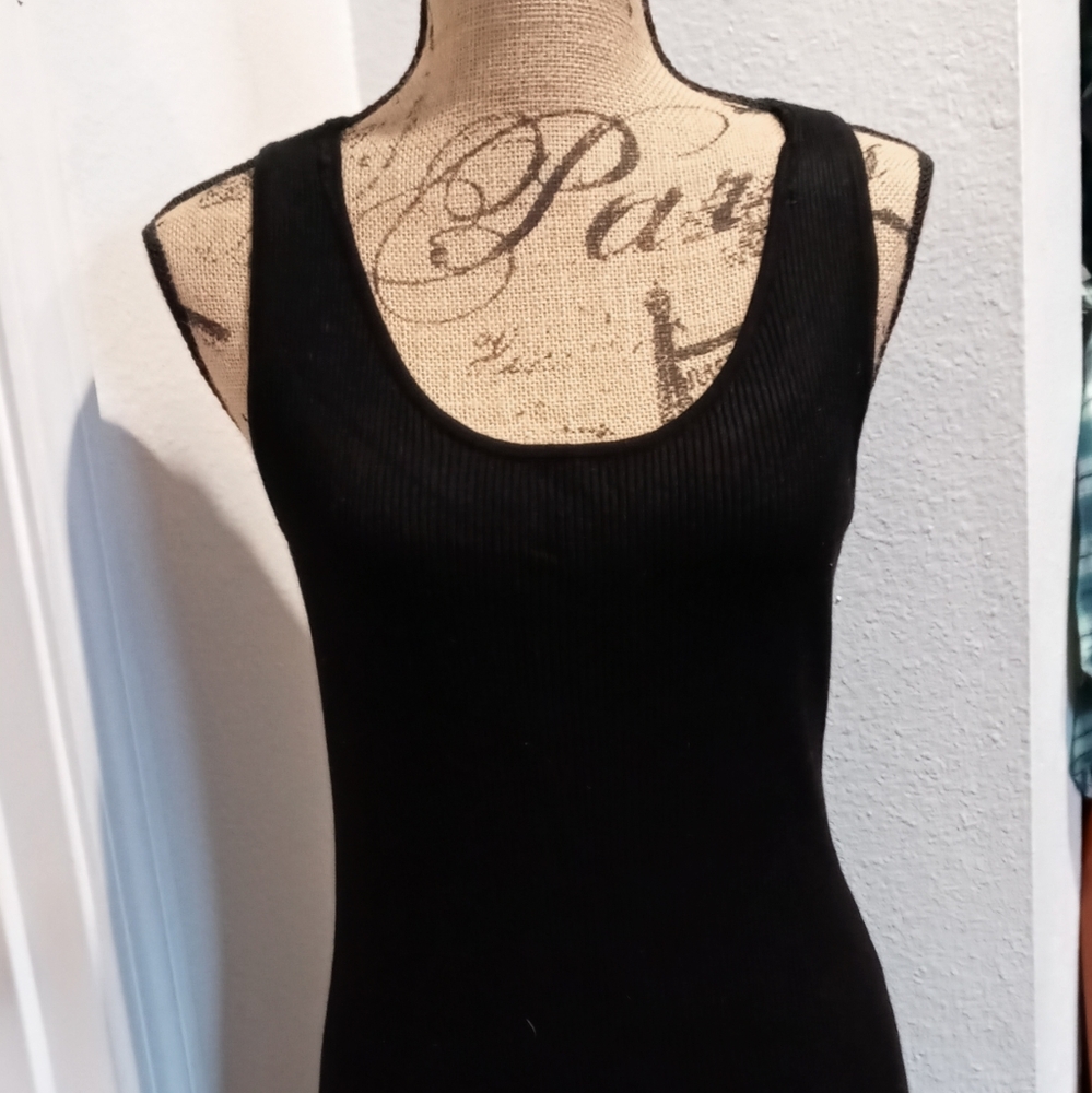 Black knit dress